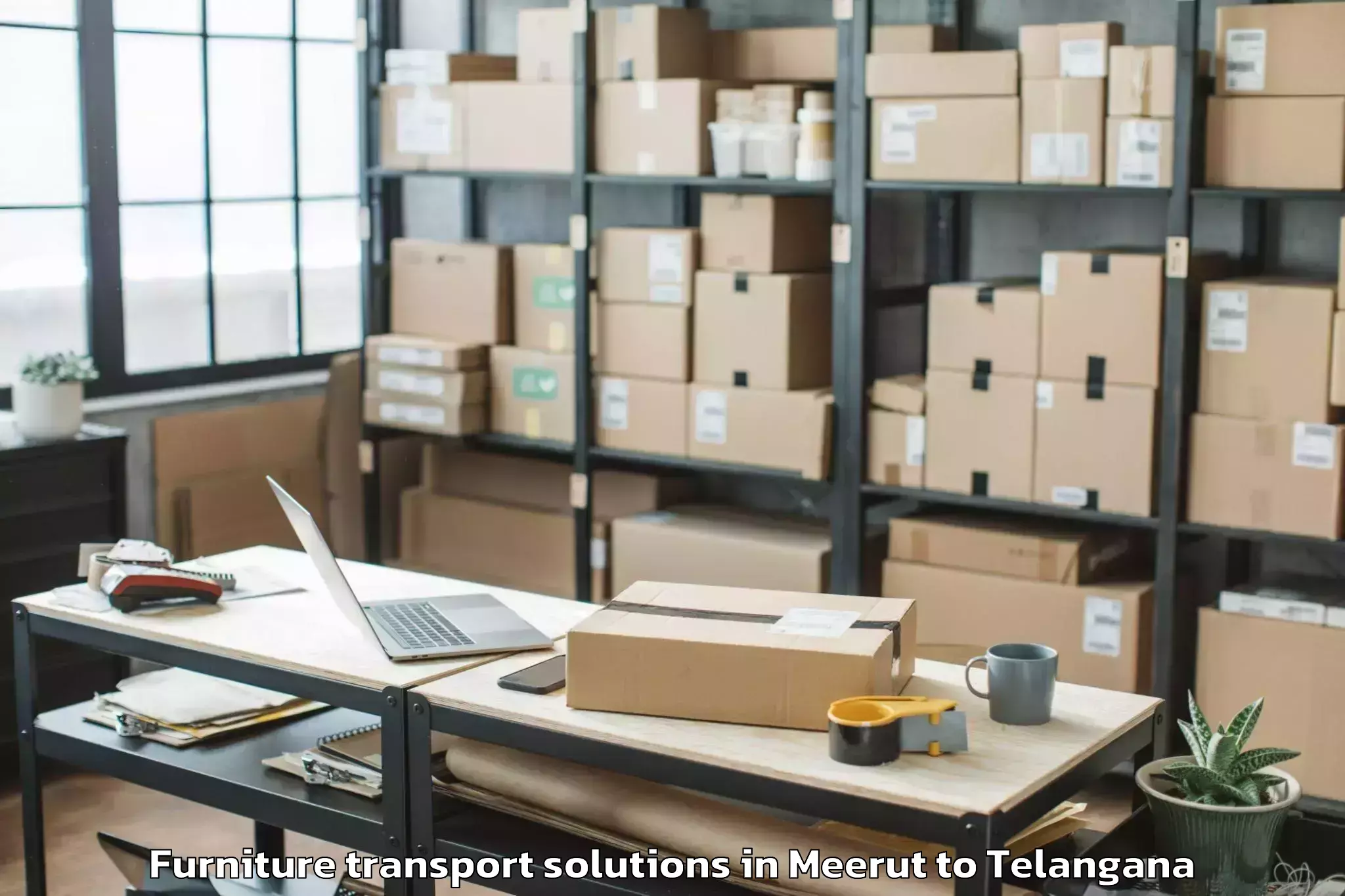 Top Meerut to Nagarkurnool Furniture Transport Solutions Available